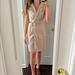 NorthStyle Beige Wrap Mini Dress